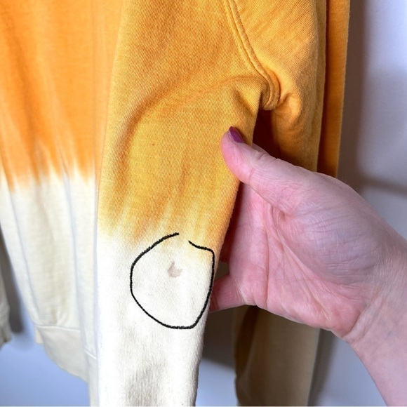 Athleta Orange Tie Dye Ombré Pullover Crewneck Sweatshirt Size Extra Small - Picture 10 of 16